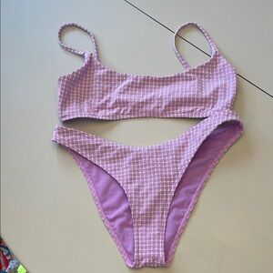 Billabong Purple Checkered Bikini